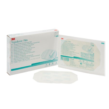 Dressing Transparent Film 3M™ Tegaderm™ Rectangle 4 X 4-3/4 Inch Frame Style Delivery Without Label Sterile (50/BX 4BX/CS) by Solventum Corporation  ID 1626